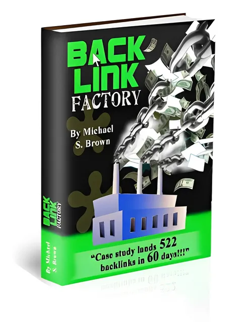 eCover representing Back Link Factory eBooks & Reports with Master Resell Rights