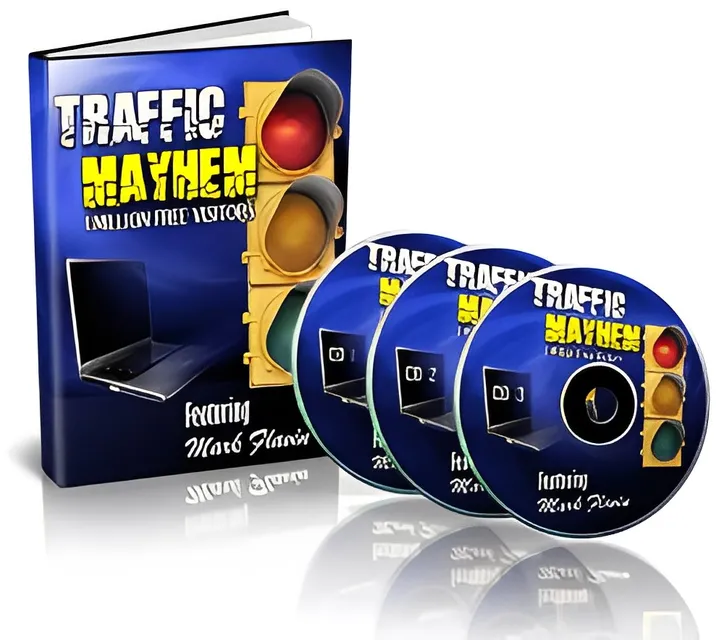 eCover representing Traffic Mayhem - 1 Million FREE Visitors eBooks & Reports with Master Resell Rights