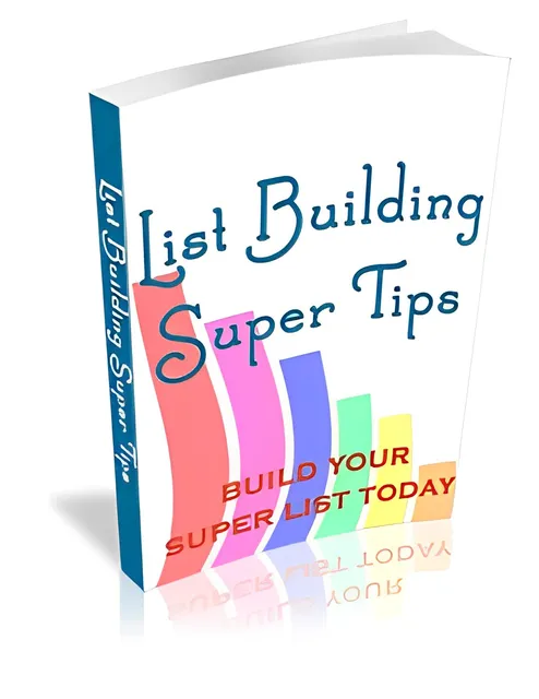 eCover representing List Building Super Tips eBooks & Reports with Master Resell Rights
