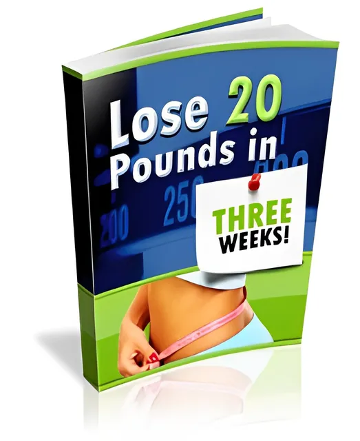 eCover representing Lose 20 Pounds In Three Weeks! eBooks & Reports with Master Resell Rights