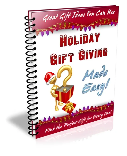 eCover representing Holiday Gift Giving Made Easy! eBooks & Reports with Master Resell Rights
