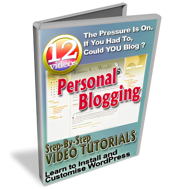 eCover representing Personal Blogging Videos, Tutorials & Courses with Master Resell Rights