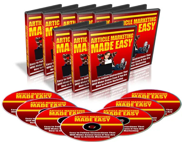 eCover representing Article Marketing Made Easy Videos, Tutorials & Courses with Master Resell Rights