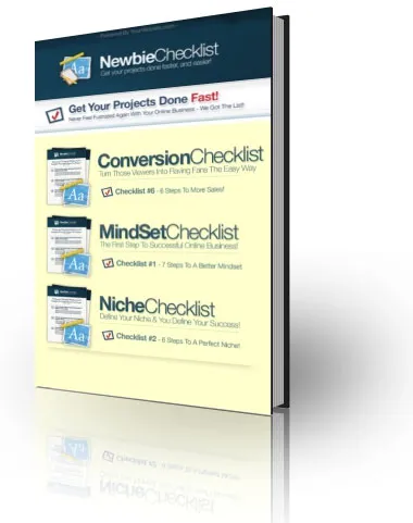 eCover representing Newbie Checklist eBooks & Reports with Master Resell Rights