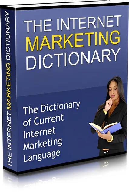 eCover representing The Internet Marketing Dictionary eBooks & Reports with Master Resell Rights