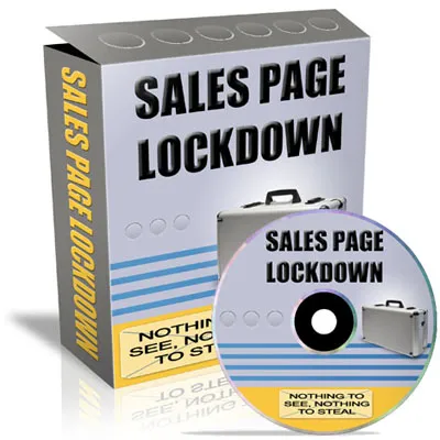 eCover representing Sales Page Lockdown Software & Scripts with Private Label Rights