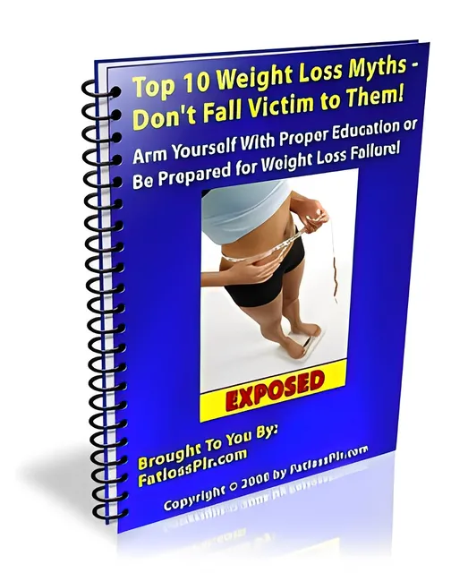 eCover representing Top 10 Weight Loss Myths eBooks & Reports with Master Resell Rights