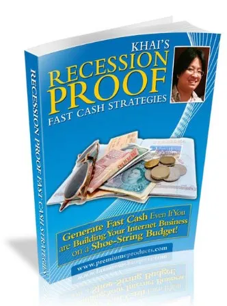 eCover representing Recession Proof Fast Cash Strategies eBooks & Reports with Master Resell Rights