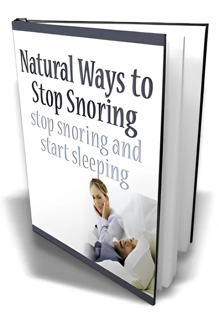 eCover representing Natural Ways to Stop Snoring eBooks & Reports with Master Resell Rights