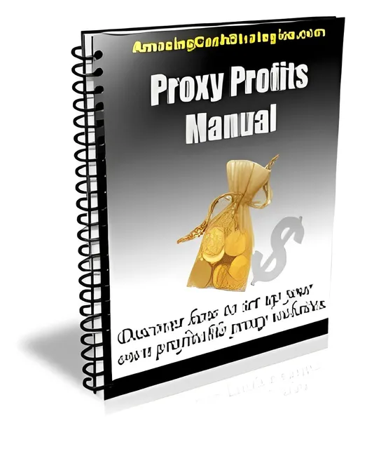 eCover representing Proxy Profit Manual eBooks & Reports with Master Resell Rights