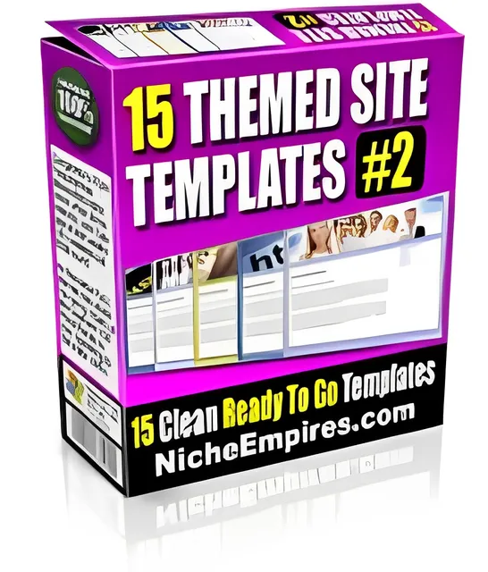 eCover representing 15 Theme Templates #2  with Private Label Rights
