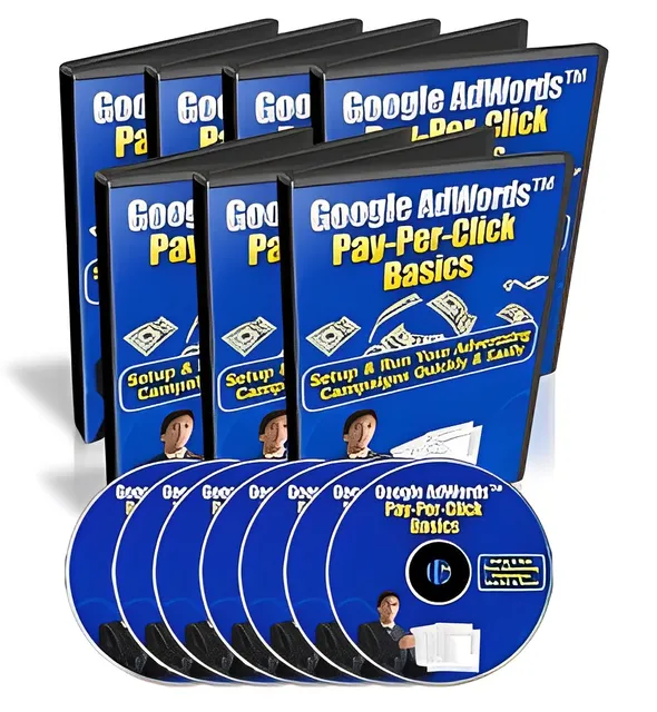eCover representing Google Adwords Pay-Per-Click Basics Videos, Tutorials & Courses with Master Resell Rights