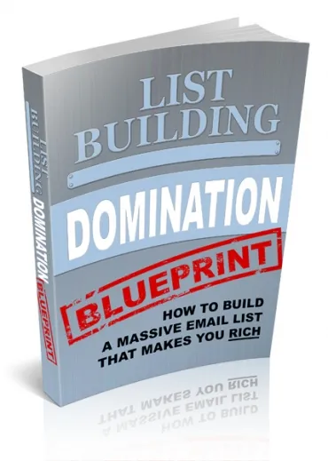 eCover representing List Building Domination Blueprint eBooks & Reports with Private Label Rights