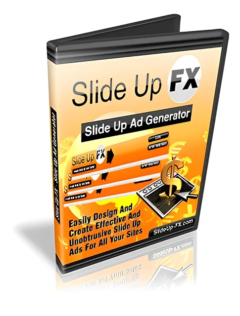 eCover representing Slide Up FX - Slide Up Ad Generator  with Master Resell Rights