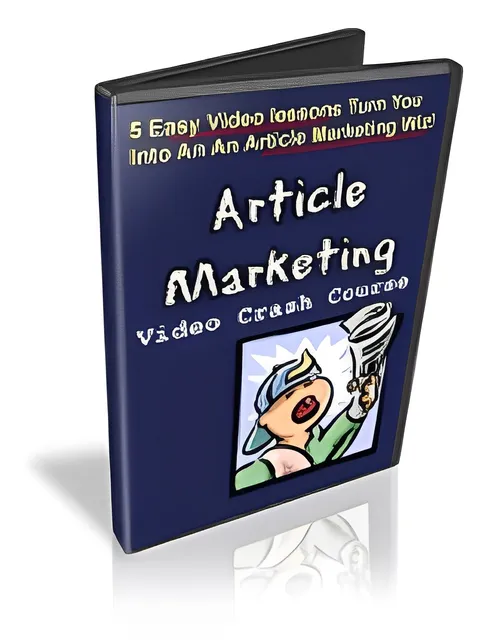 eCover representing Article Marketing Video Crash Course Videos, Tutorials & Courses with Personal Use Rights