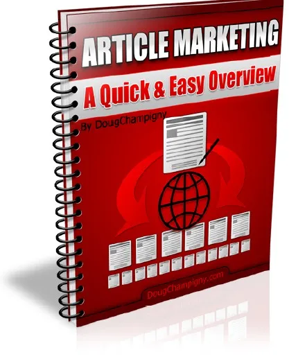 eCover representing Article Marketing - A Quick & Easy Overview eBooks & Reports with Resell Rights