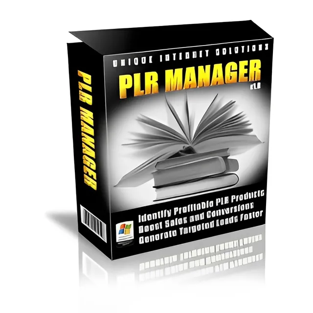eCover representing PLR Manager eBooks & Reports/Software & Scripts with Master Resell Rights