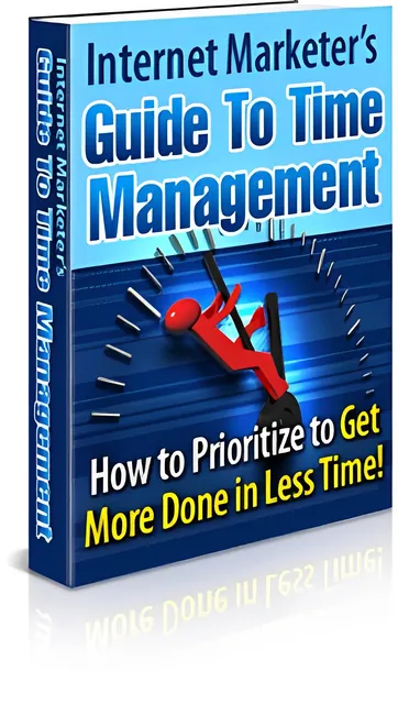 eCover representing Internet Marketer's Guide To Time Management eBooks & Reports with Master Resell Rights