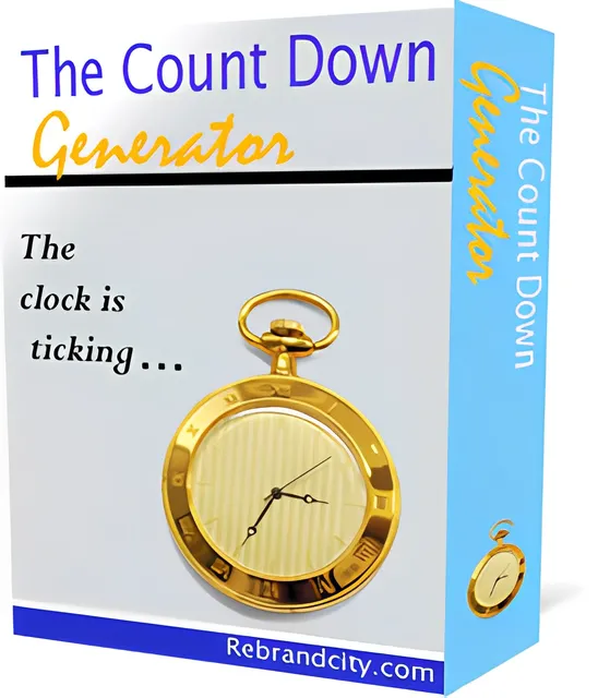 eCover representing The Count Down Generator  with Master Resell Rights
