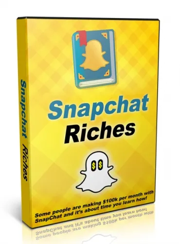 eCover representing Snapchat Riches Videos, Tutorials & Courses with Private Label Rights