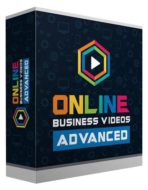eCover representing Online Business Videos ADV. Videos, Tutorials & Courses with Master Resell Rights