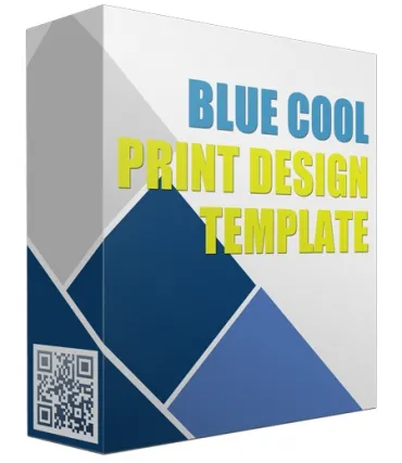 eCover representing Blue Cool Print Design Template  with Personal Use Rights
