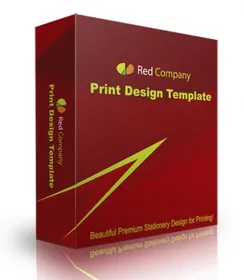 Red Company Print Design Template small