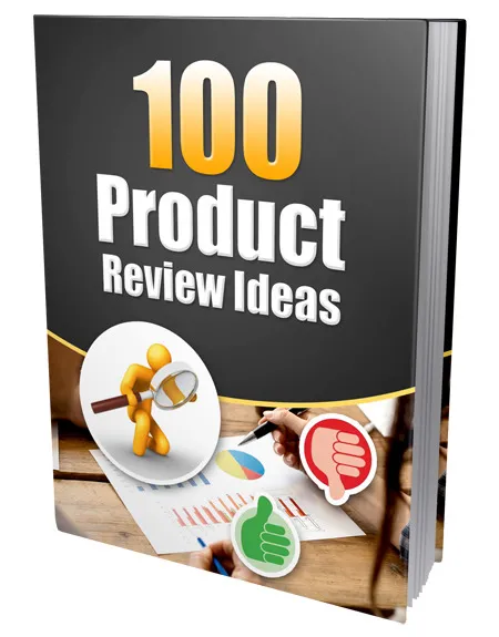 eCover representing 100 Product Review Ideas eBooks & Reports with Private Label Rights