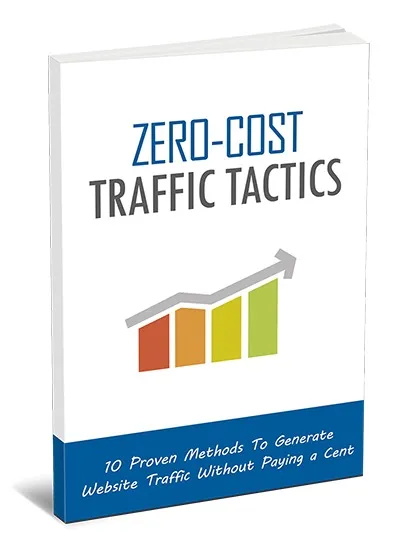 eCover representing Zero-Cost Traffic Tactics Gold eBooks & Reports/Videos, Tutorials & Courses with Master Resell Rights