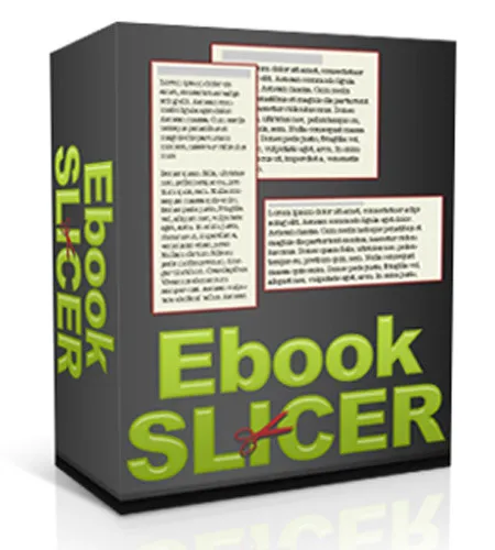 eCover representing Ebook Slicer Software & Scripts with Resell Rights