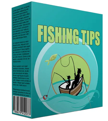 eCover representing Fishing Tips PLR Niche Blog  with Private Label Rights
