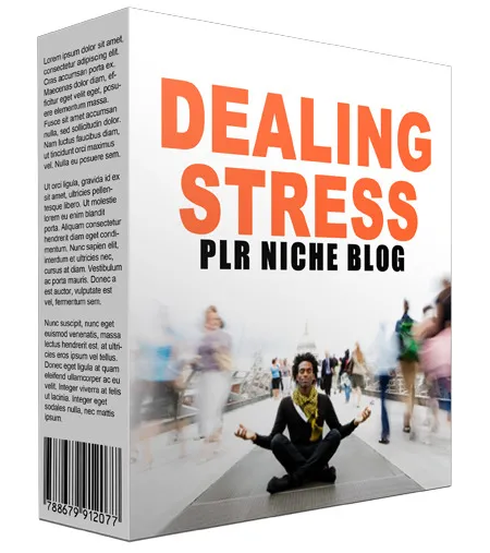 eCover representing Dealing Stress PLR Niche Blog  with Private Label Rights