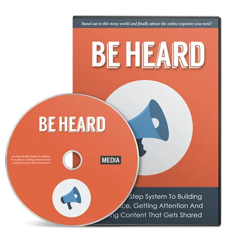 eCover representing Be Heard Gold eBooks & Reports/Videos, Tutorials & Courses with Master Resell Rights