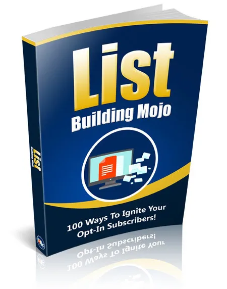 eCover representing List Building Mojo V2 eBooks & Reports with Private Label Rights