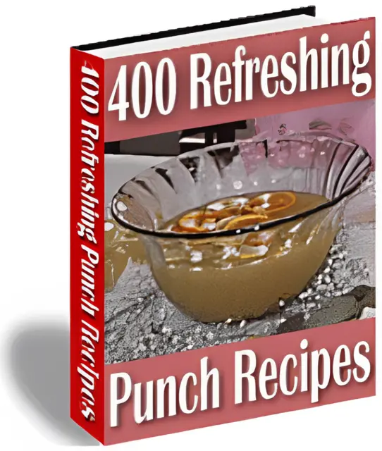 eCover representing 400 Refreshing Punch Recipes eBooks & Reports with Master Resell Rights
