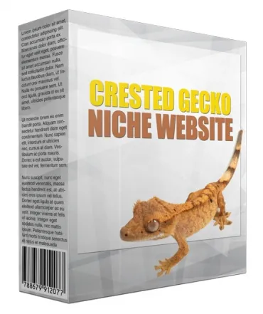 eCover representing Crested Gecko Flipping Niche Site Templates & Themes with Personal Use Rights