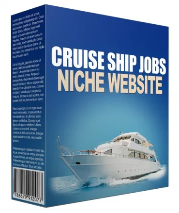 eCover representing Cruise Ship Jobs Flipping Niche Site Templates & Themes with Personal Use Rights