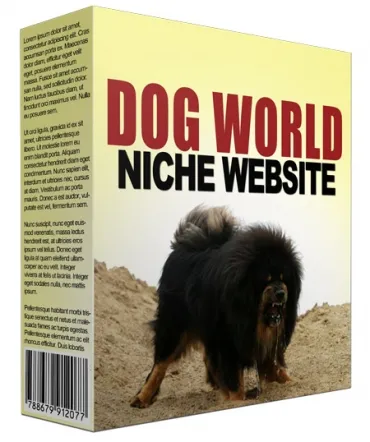 eCover representing Dog World Flipping Niche Site Templates & Themes with Personal Use Rights