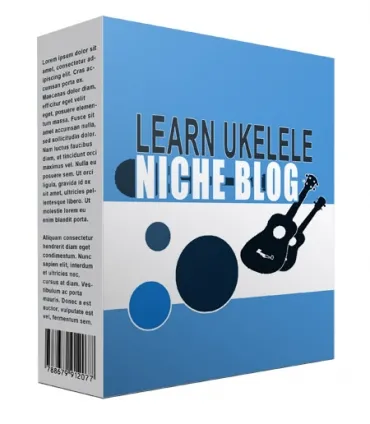 eCover representing New Learn Ukulele Flipping Niche Blog  with Personal Use Rights