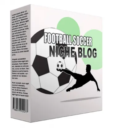 eCover representing Football Soccer Flipping Niche Blog  with Personal Use Rights