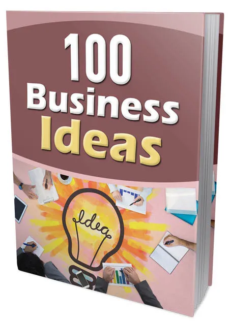 eCover representing 100 Business Ideas eBooks & Reports with Master Resell Rights