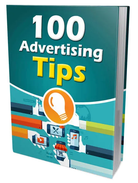 eCover representing 100 Advertising Tips eBooks & Reports with Master Resell Rights