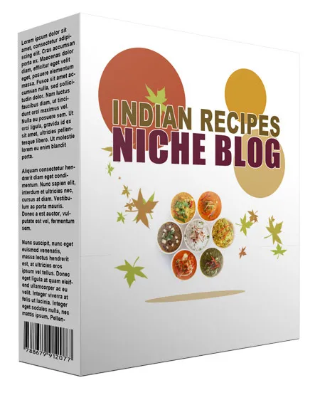 eCover representing Indian Recipes Flipping Niche Blog  with Personal Use Rights