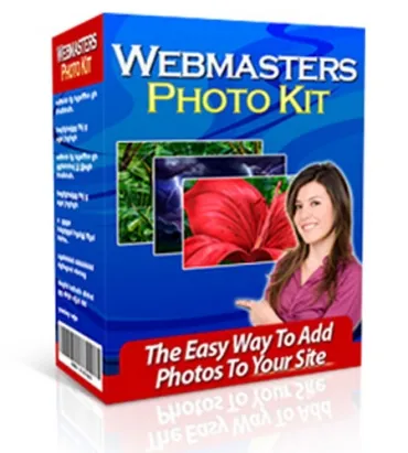 eCover representing Webmasters Photo Kit Software & Scripts with Resell Rights