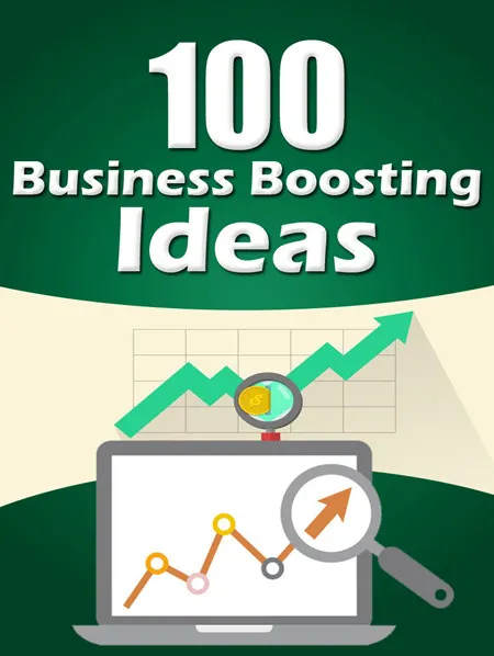 eCover representing 100 Business Boosting Ideas eBooks & Reports with Master Resell Rights