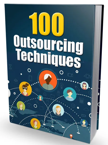 eCover representing 100 Outsourcing Techniques eBooks & Reports with Master Resell Rights