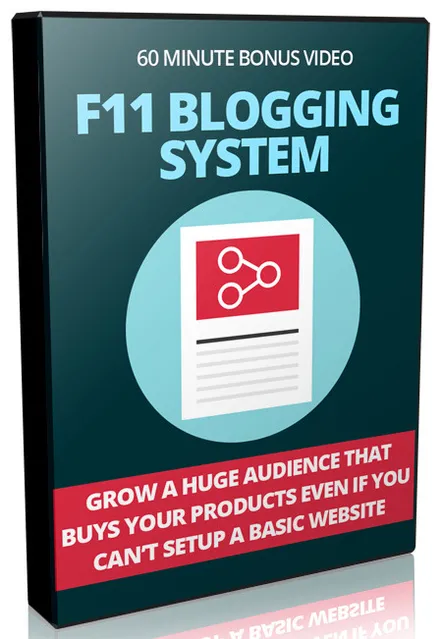 eCover representing F11 Blogging System Videos, Tutorials & Courses with Private Label Rights