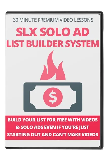 eCover representing SLX Solo Ad List Builder System Videos, Tutorials & Courses with Private Label Rights