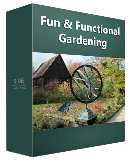 eCover representing Fun and Functional Gardening 2016 eBooks & Reports with Private Label Rights