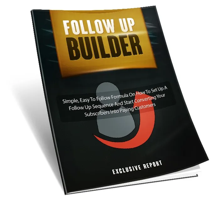 eCover representing Follow Up Builder  with Master Resell Rights
